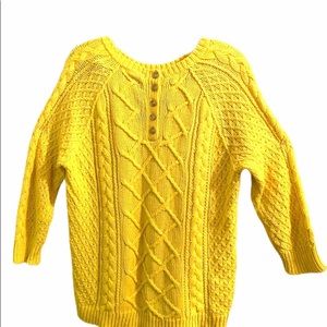 Ann Taylor LOFT yellow thick sweater
